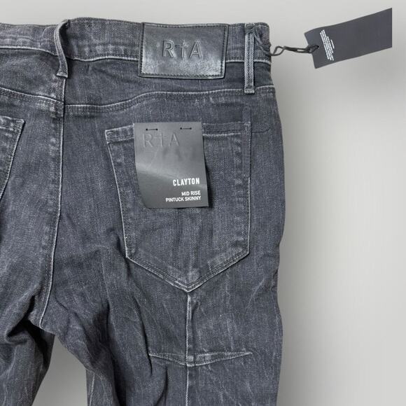 RtA Clayton Jeans Men’s 30 Charcoal Skinny Premium Japanese Denim NWT - Picture 7 of 11